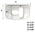 6" White Trailer Door Catch Hold Back Holder Keep Hook RV Camper Cargo 6 (MD460W-Kit)