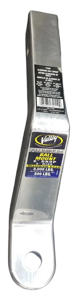 Valley 6" Drop 5" Rise Aluminum Ball Mount Class 3 Trailer Truck 8000# Rated   (77030)