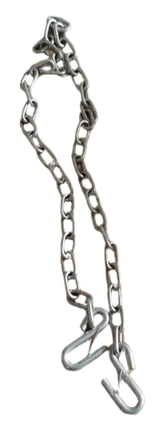 1/4" Safety Chain with S Hooks 54" (61" OAL) Max Load 5000LB (TCL2-4.5)