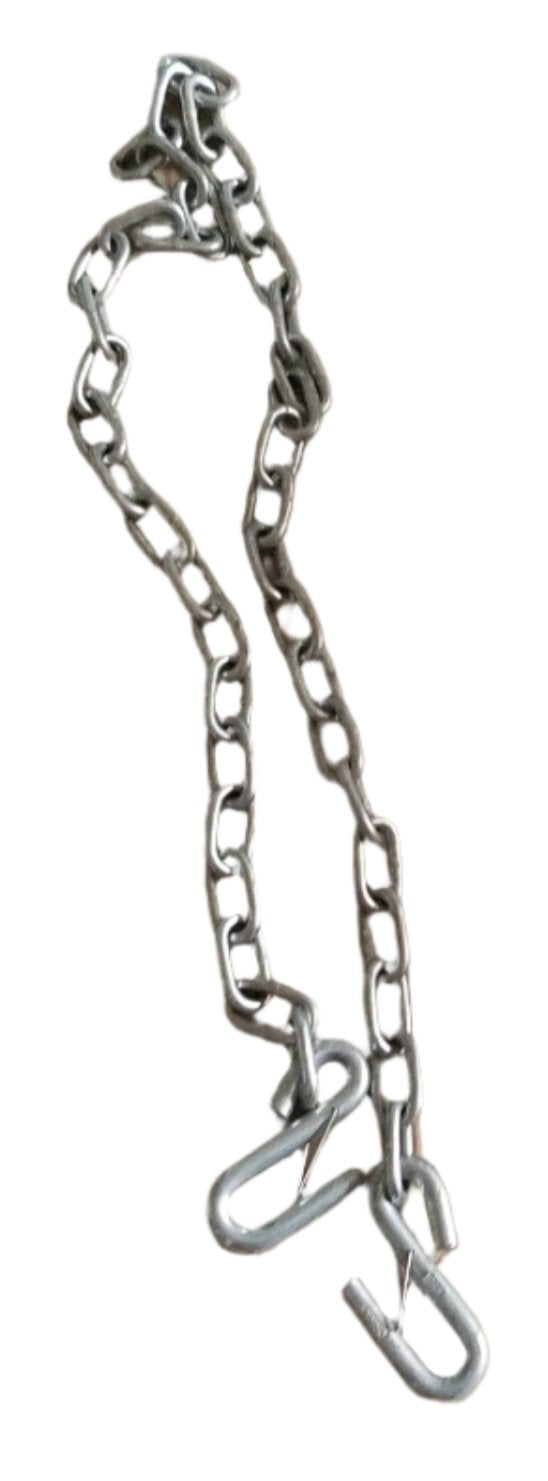 1/4" Safety Chain with S Hooks 54" (61" OAL) Max Load 5000LB (TCL2-4.5)