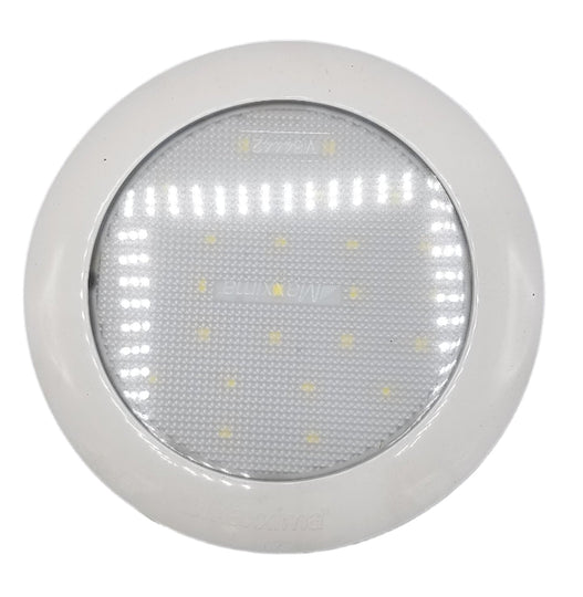 MAXXIMA Courtesy Light LED Clear Round 12.8V DC 320 Lumens Vehicle Interior Compact Design (M84442)