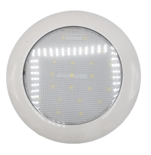 MAXXIMA Courtesy Light LED Clear Round 12.8V DC 320 Lumens Vehicle Interior Compact Design (M84442)