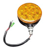 Jammy, LED Dual Face Pedestal Lamp Stop/Tail/Turn Model Amber/Red Lens Agricultural Lighting Durable Black ABS Plastic Base (J-755-AR)