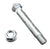 Bolt Equalizer Hex Head 0.56" x 3.4" WET Step Down End (0.50") Zinc Plated / 12N Nut / 1/2" Thick Plates / 2" Slippers / GREASEABLE (MR52HR-1)