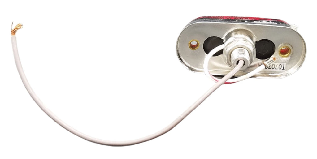 Grote Clearance Marker Light 2 1/2" Oval LED Red  Sealed Surface Mount Self-Grounded Base Fits Trailers Moisture Protection (47012)