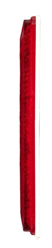 Peterson Manufacturing Red Reflector 3-1/8" x 1-3/8" Acrylic Adhesive Backing Fits Various Vehicles(E483R)