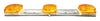 Wesbar Identification Bar Amber 3 Light Bar Zinc Plated Metal Bracket Trailer Truck RV (003301)