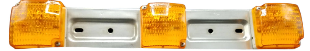 Wesbar Identification Bar Amber 3 Light Bar Zinc Plated Metal Bracket Trailer Truck RV (003301)