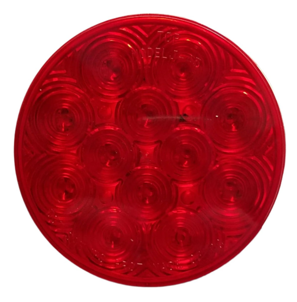 Jammy Stop/Tail/Turn 4" Round 3 Wire Plug Red 12 Diode LED (J-4512-R)