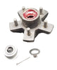 Pre Greased Idler Hub 3500# 5 x 4.5 BLUE, Dexter 1/2" Stud Cupped & Studded Star Shaped (8-248-5-PG-KIT)