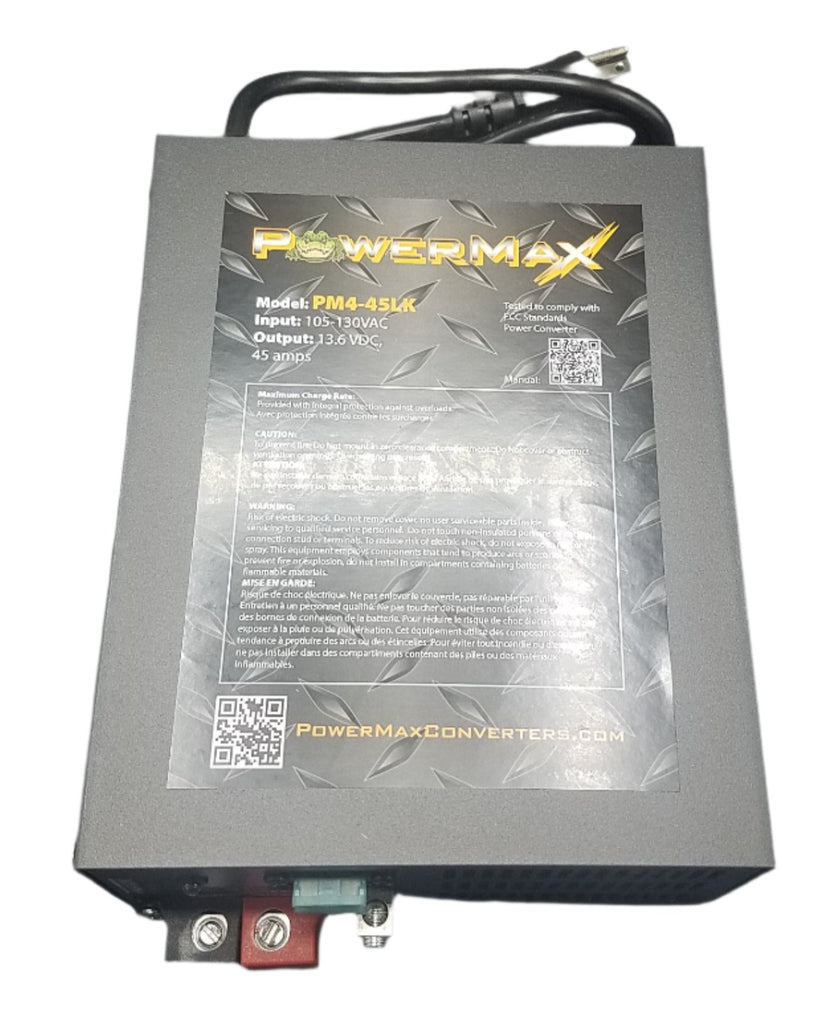 PowerMax 45 AMP Power Converter Trailer RV Camper 110 VAC to 12VDC(PM4-45)