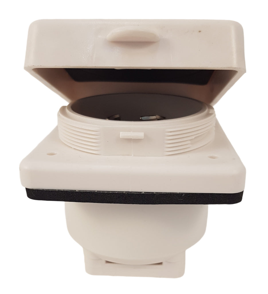 Motor Base Plug Epicord 30 Amp Twist Lock Power Inlet - White Trailer Boat RV  (277-000137)