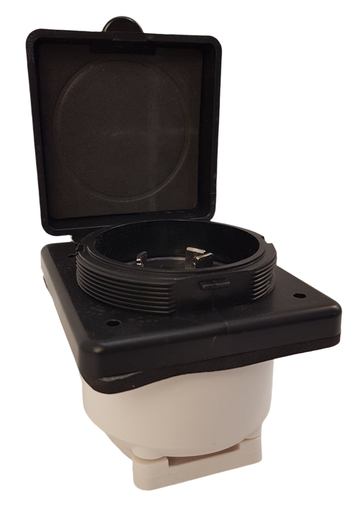 Motor Base Plug Epicord 30 Amp Twist Lock Power Inlet - Black Trailer Boat RV (277-000138)