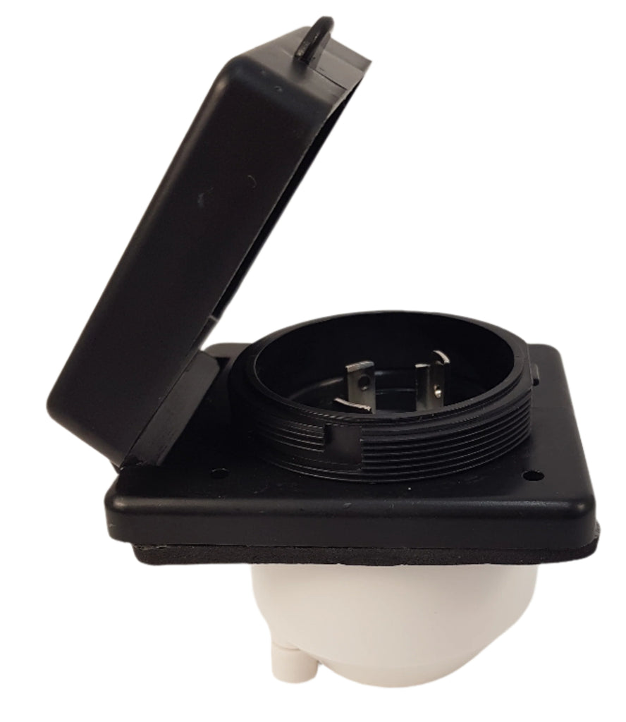 Motor Base Plug Epicord 30 Amp Twist Lock Power Inlet - Black Trailer Boat RV (277-000138)