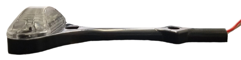 Jammy Oval LED Red & Amber Fender Light Clear Lens (Passenger Side) Right Side (J-510-FMR)