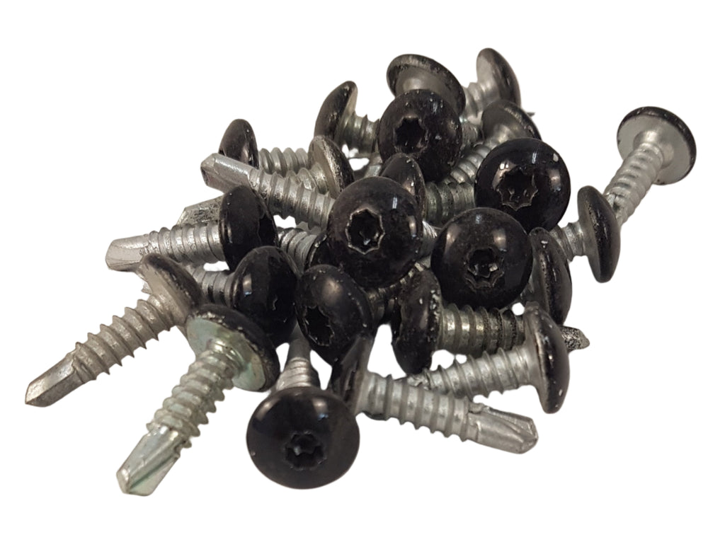 25 Black #10 Head x 3/4" G2 Cargo Trailer Exterior Sheet Metal Panel Screws Aluminum/Steel Skin (1034TOT3-G22000-25)