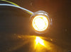 Maxxima 3/4" Round P2P3 CM Amber with White Auxiliary LED Light Trailer Truck (M09340YW-DC)