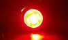 Maxxima 3/4" Round P2P3 CM Red with White Auxiliary LED Light Trailer Truck (M09340RW-DC)