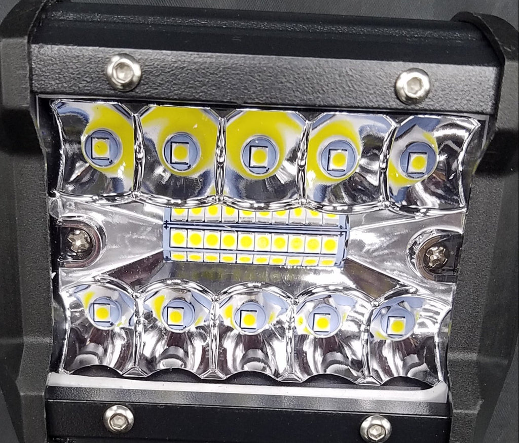 4" 60W Dual LED Work/Reverse Light with 2.5" Tow Hitch Bracket Hitch Light (QMP0002-KIT)