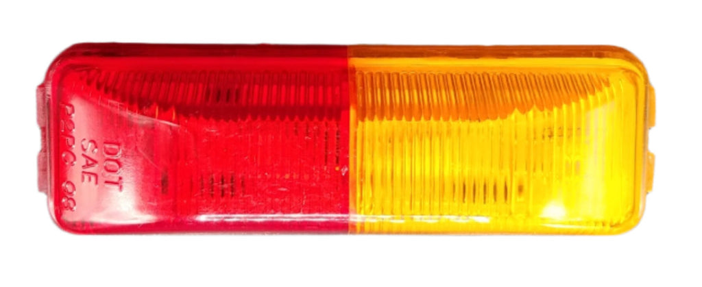 Pair (2) of Jammy 1-1/4" x 3-3/4" Dual Lens Amber/Red Sealed Lamp LED Snap In Fender Mount Light (J-5765-AR-LOTOF2)
