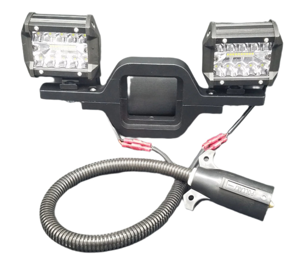 4" 60W Dual LED Work/Reverse Light with 2.5" Tow Hitch Bracket Hitch Light (QMP0002-KIT)