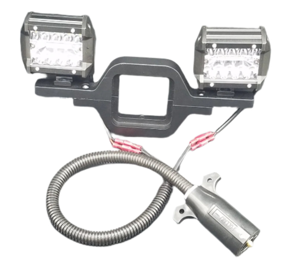 4" 60W Dual LED Work/Reverse Light with 2.5" Tow Hitch Bracket Hitch Light (QMP0002-KIT)