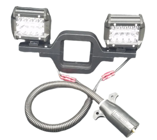 4" 60W Dual LED Work/Reverse Light with 2.5" Tow Hitch Bracket Hitch Light (QMP0002-KIT)