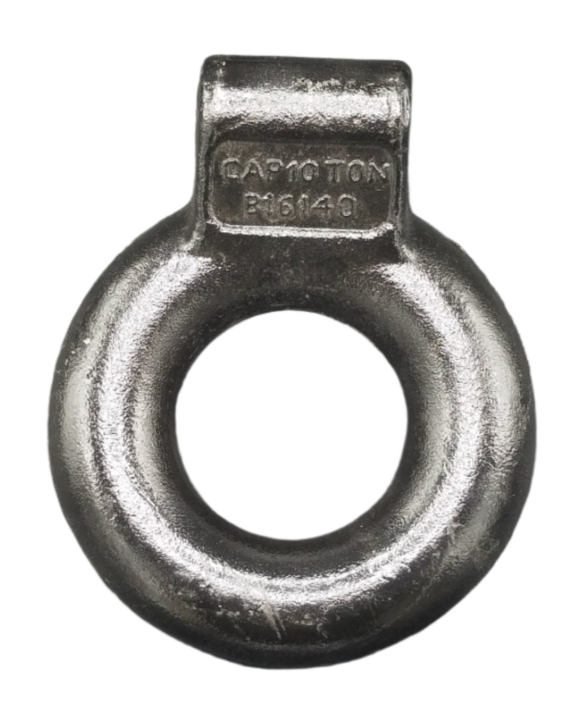 3" Adjustable Pintle Coupler Lunette Eye Trailer Hitch Forged Tow Ring Military (B16140BK)