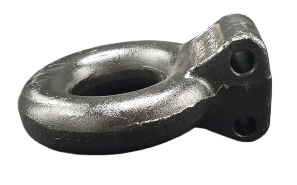 3" Adjustable Pintle Coupler Lunette Eye Trailer Hitch Forged Tow Ring Military (B16140BK)