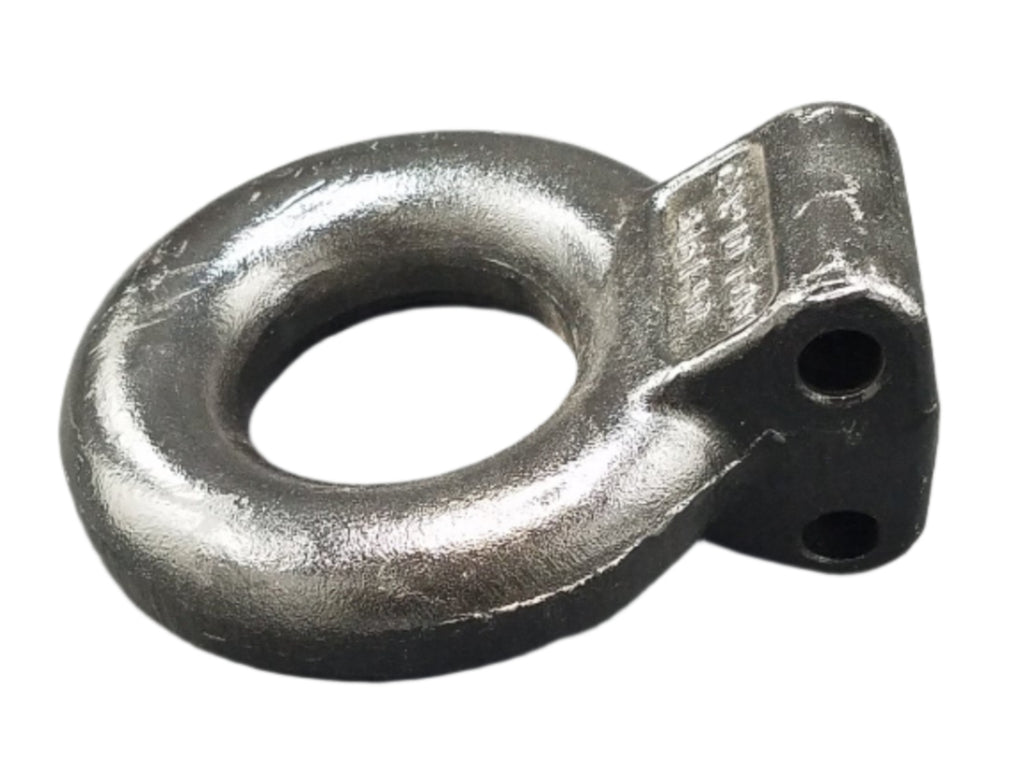 3" Adjustable Pintle Coupler Lunette Eye Trailer Hitch Forged Tow Ring Military (B16140BK)