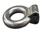 3" Adjustable Pintle Coupler Lunette Eye Trailer Hitch Forged Tow Ring Military (B16140BK)