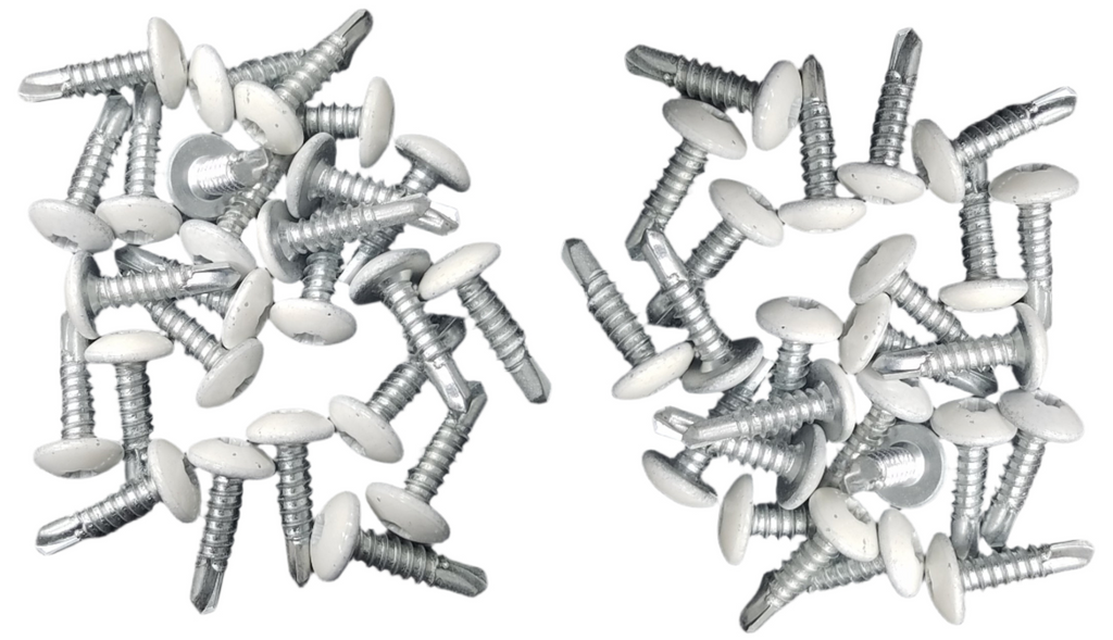 #10 Head 3/4" Truss Octa Drive T-3 Bit Self Tapping Cargo Screw Plated G2 AND PAINTED 9000 WHITE (1034TOT3-G29000X50)