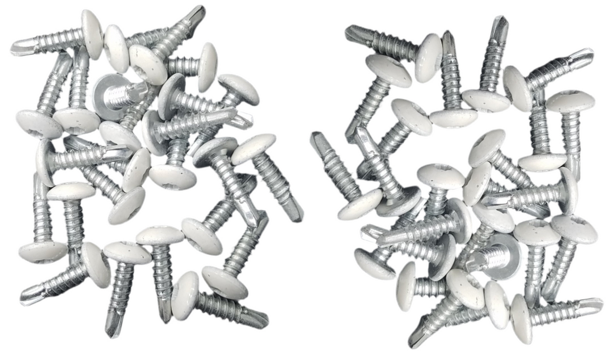 #10 Head 3/4" Truss Octa Drive T-3 Bit Self Tapping Cargo Screw Plated G2 AND PAINTED 9000 WHITE (1034TOT3-G29000X50)