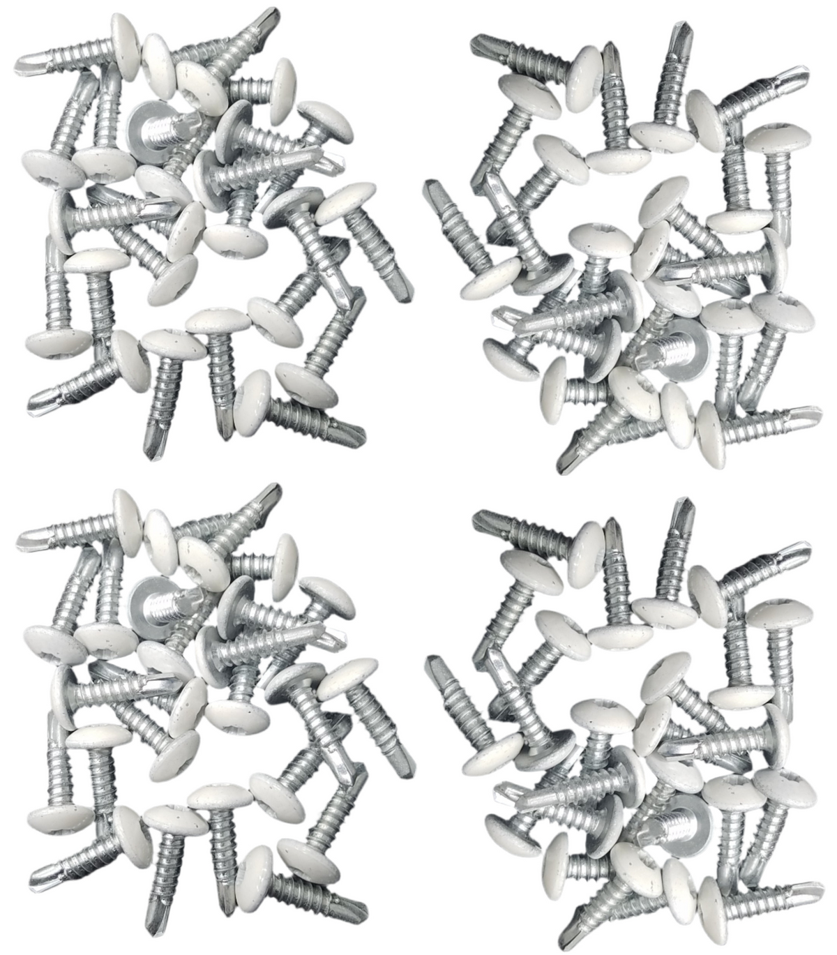 #10 Head 3/4" Truss Octa Drive T-3 Bit Self Tapping Cargo Screw Plated G2 AND PAINTED 9000 WHITE (1034TOT3-G29000X100)