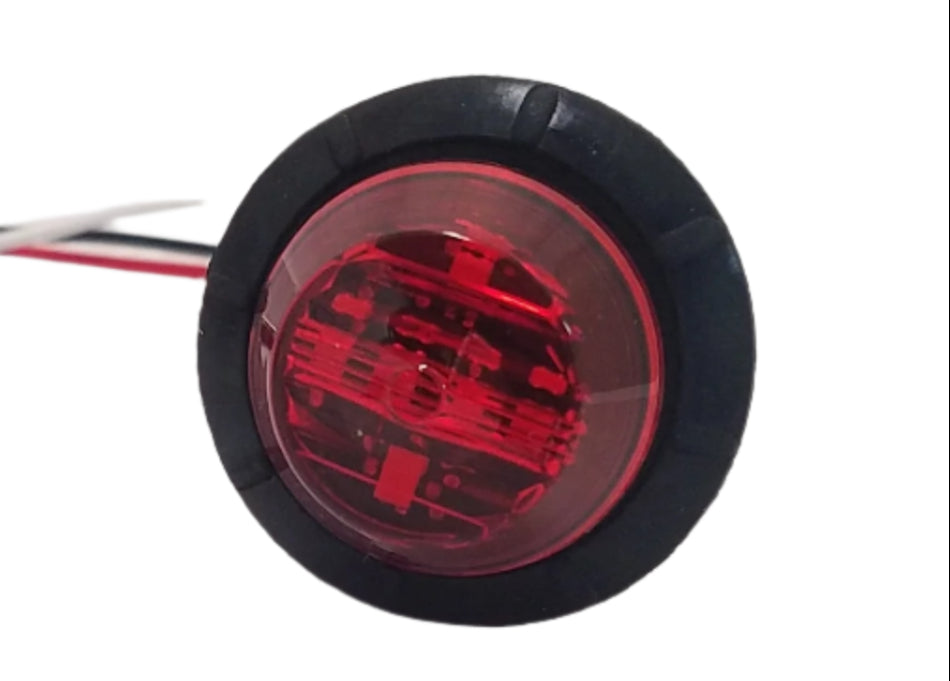 Maxxima 1.25" Round P2/P3/PC2 Clearance Marker Red/Auxiliary Stop 3/4" Mounting 3 Wire (M09410RAS)
