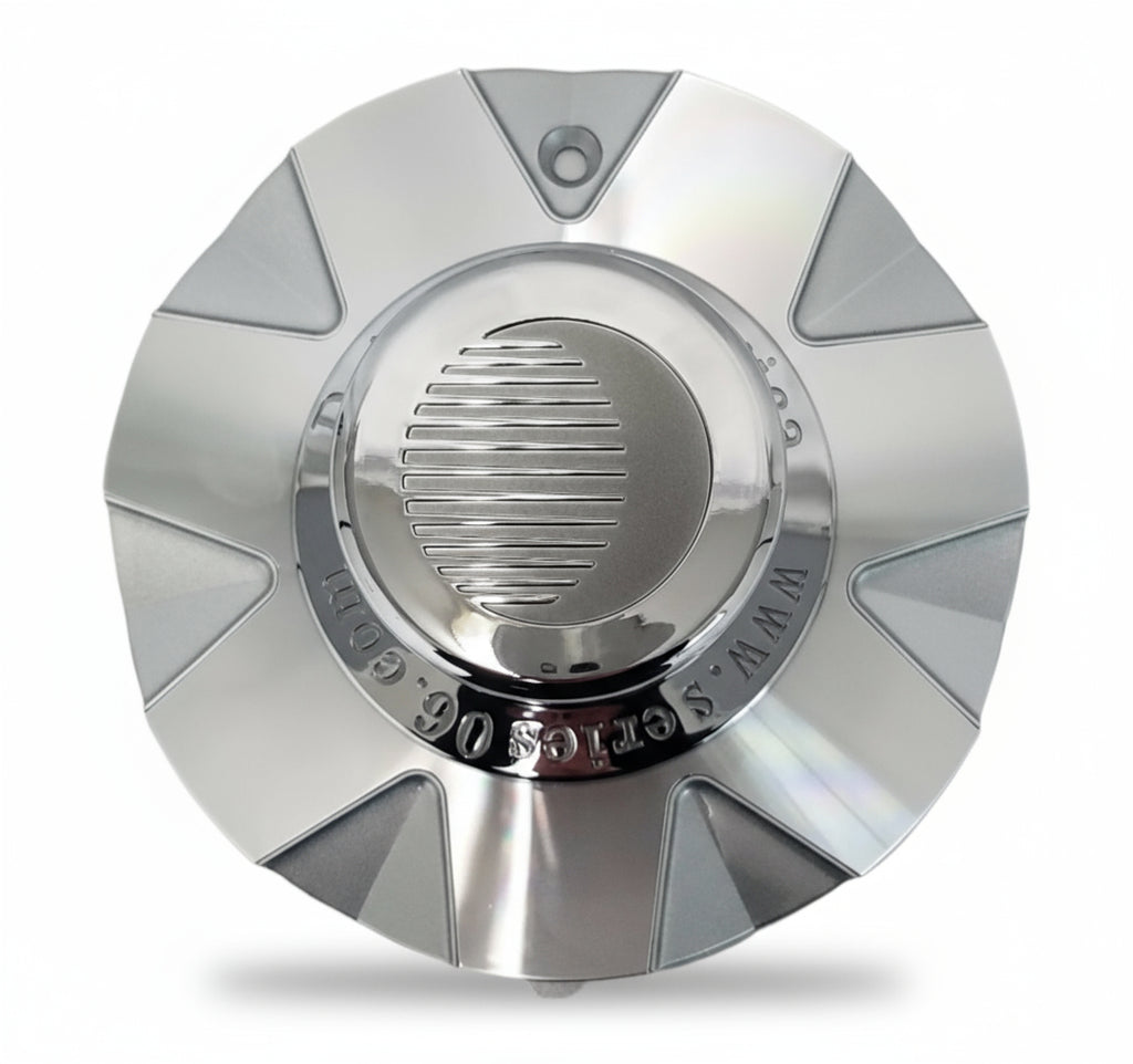Series 06 Silver Center Cap Cover 16" 7 Spoke Trailer Rim Tire Hi-Spec Wheel Camper (90092)