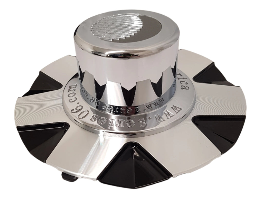 Black Series 06 Center Cap Cover 16" 7 Spoke Trailer Rim Tire Hi-Spec Wheel (90092B)