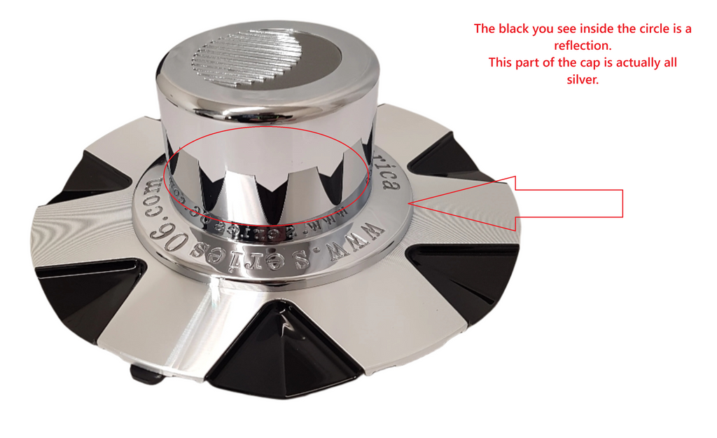 Black Series 06 Center Cap Cover 16" 7 Spoke Trailer Rim Tire Hi-Spec Wheel (90092B)