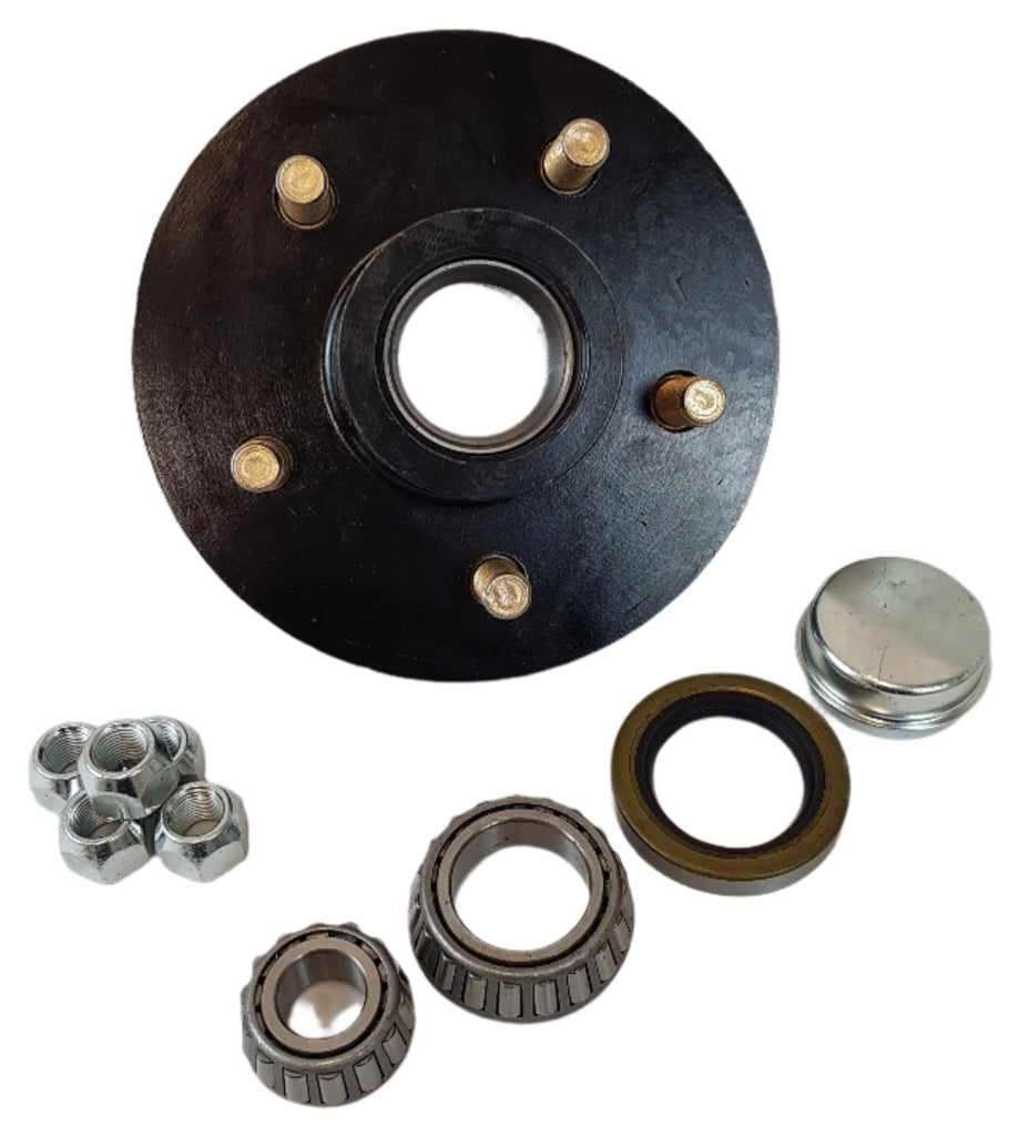 SPECIAL SHORT Idler Hub 2500# Trailer Axle 5 x 4.5 Uses 67048 11949 Bearing SL150 Seal Titan Dico (DX22XR-KIT)