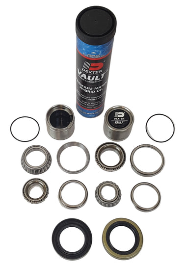 1.98 UFP Kit w/Caps O-rings Tube of Grease 1.68" x 2.56" Seals Bearings Races (BK2-256-GREASE+SLEEVES)