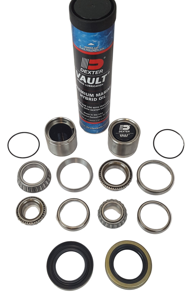 1.98 UFP Kit w/Caps O-rings Tube of Grease 1.68" x 2.56" Seals Bearings Races (BK2-256-GREASE+SLEEVES)