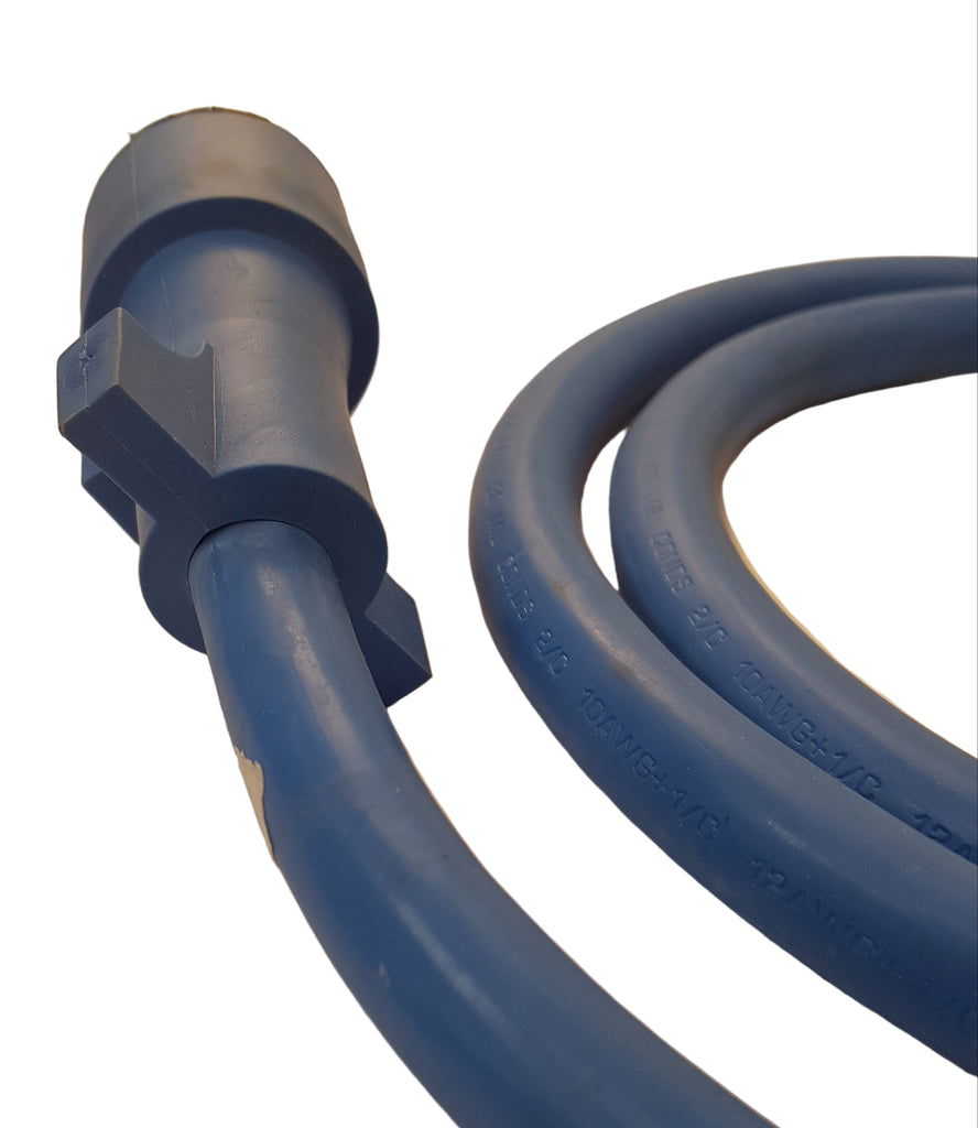 7 Way Molded 6' Trailer Wire Light Plug Cord Brass Connectors RV Blade Camper (J-7067-WH)