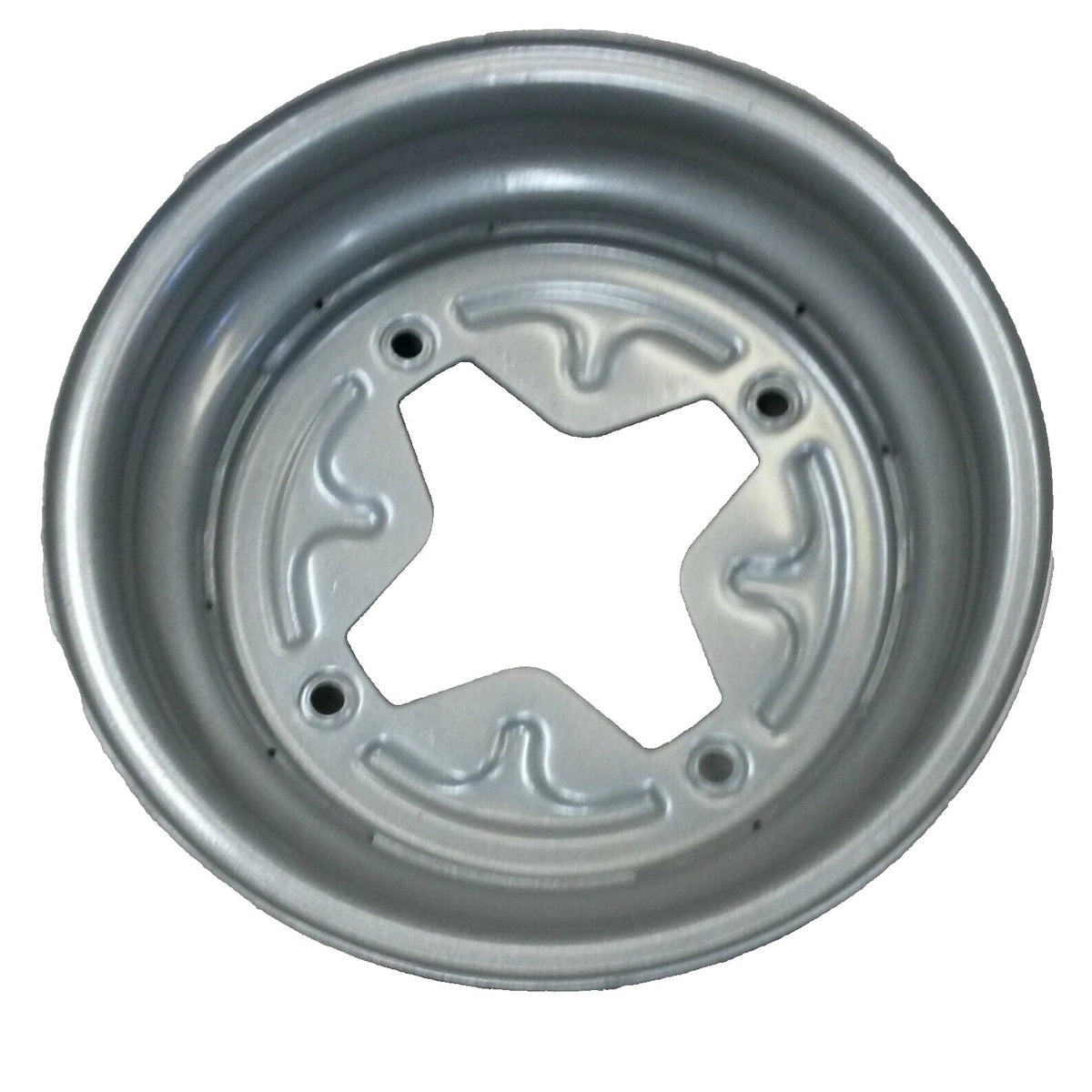 Dexstar 14" X 5.5" Vintage Style Rim 4 x 4, -9 Silver Trailer Wheel (20312)