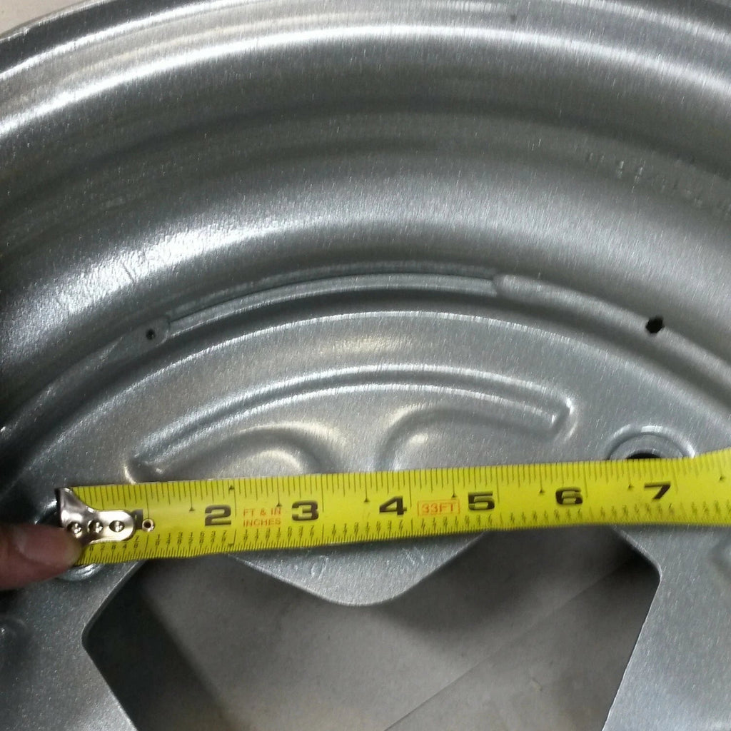 Dexstar 14" X 5.5" Vintage Style Rim 4 x 4, -9 Silver Trailer Wheel (20312)