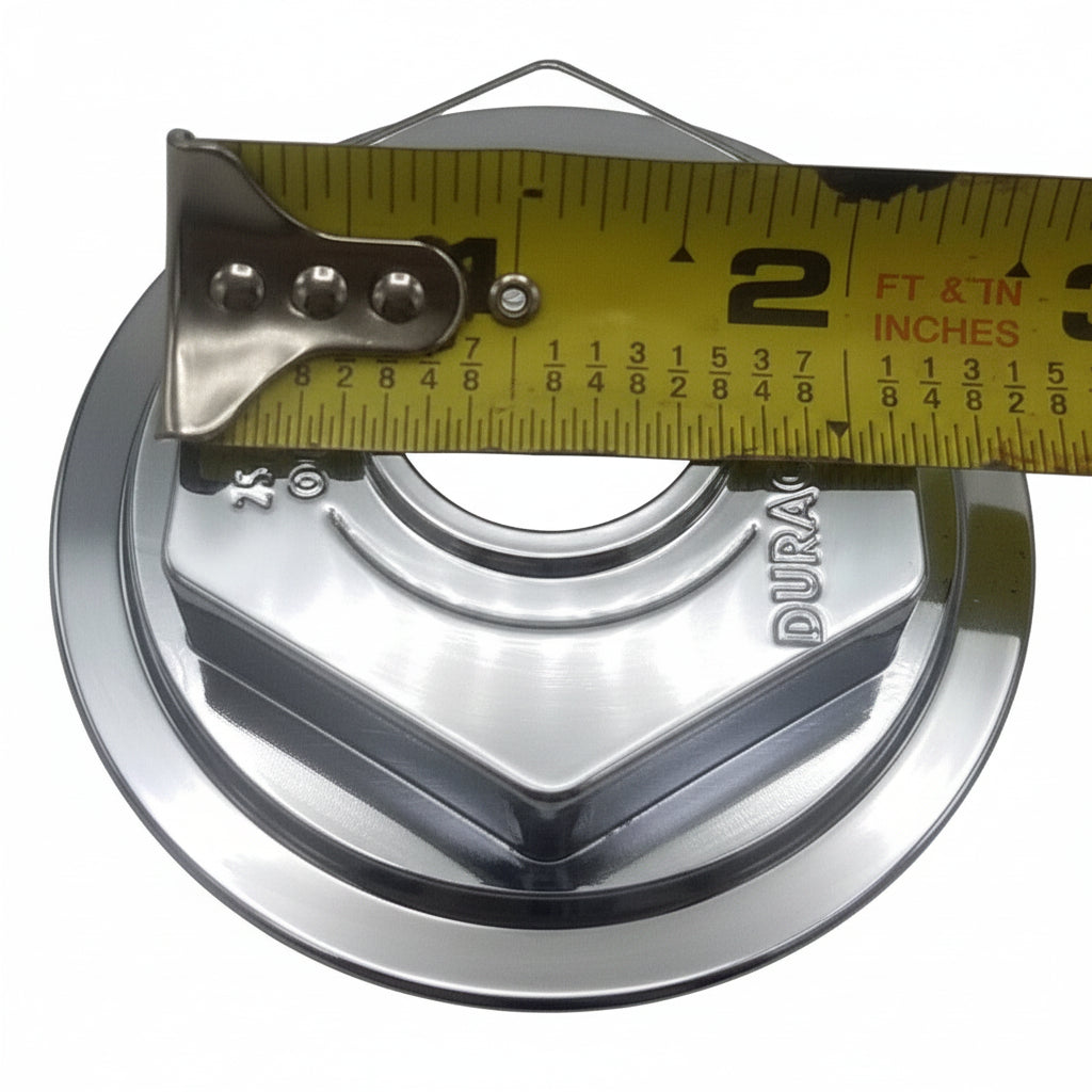 4 Pack Billet Aluminum Oil Bath Caps 2-7/8"-12 — Replaces Dexter 21-35 (21-35 Billet-Chrome-KitX4)