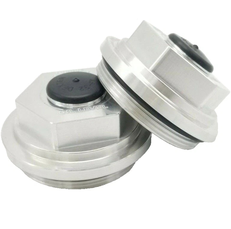 Two - 2-7/8" BILLET ALUMINUM Oil Cap Fit Dexter 21-35 Trailer Axle Bearing Hub 6K-8K (21-35 Billet-KITX2)