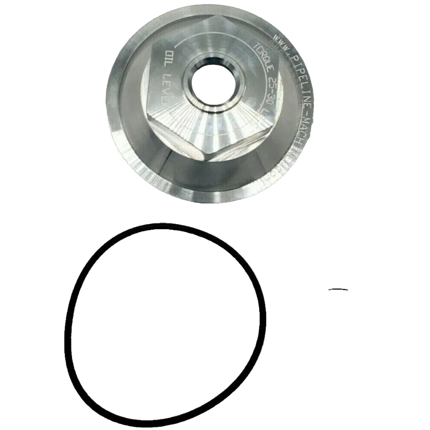 4.0" Billet Aluminum Oil Bath Cap Kit — 4"-12 Thread for 10K–15K Trailer Axles (21-36 Billet-KIT)
