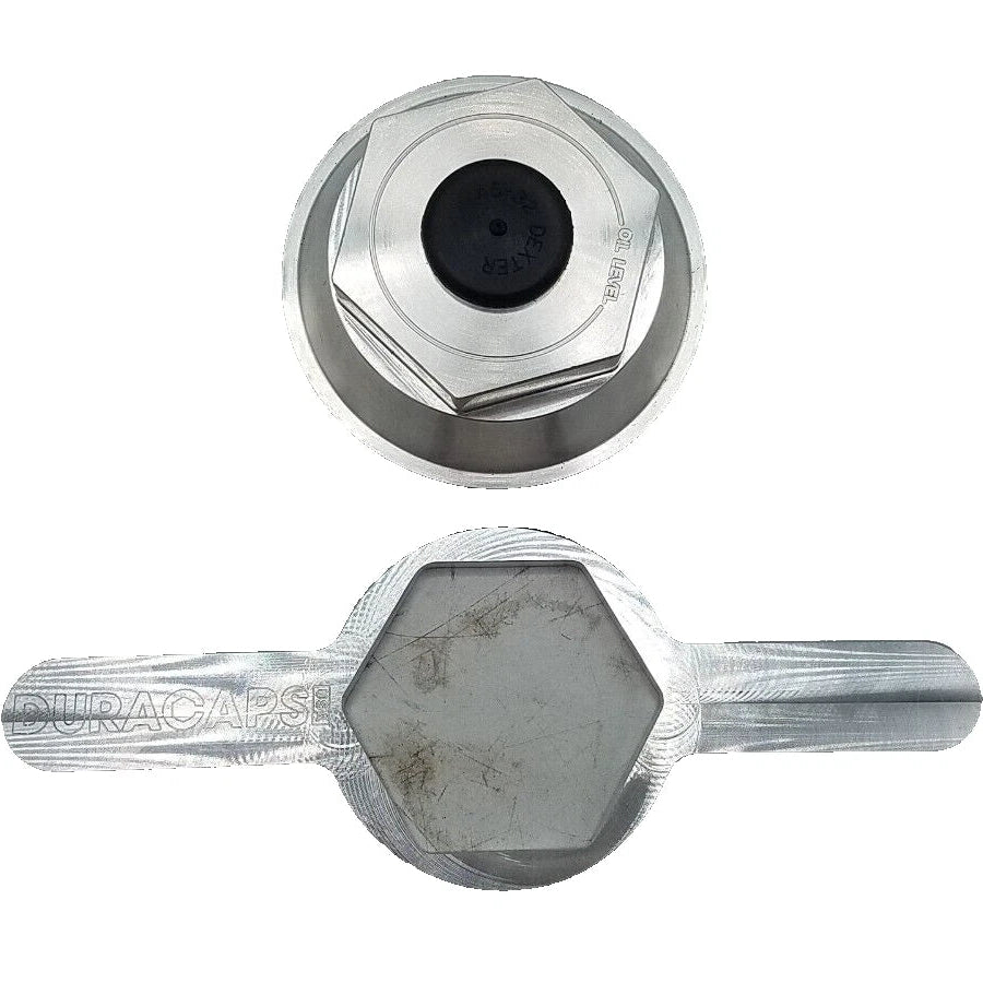 Billet Aluminum Trailer Oil Bath Cap 3.5"-12 Thread with Wrench (21-88-BILLET-WRENCH-KIT)
