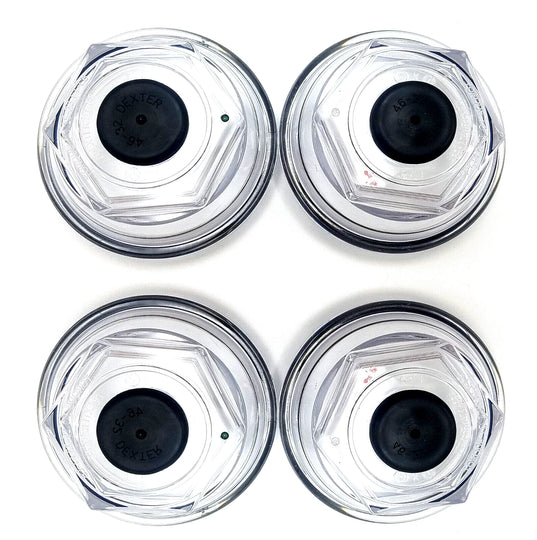 X4(FOUR) 3.5" Oil Bath Cap Trailer Axle Dexter 9K 10K 8-415 430 After 2009 (21-88-KIT-LOTOF4)