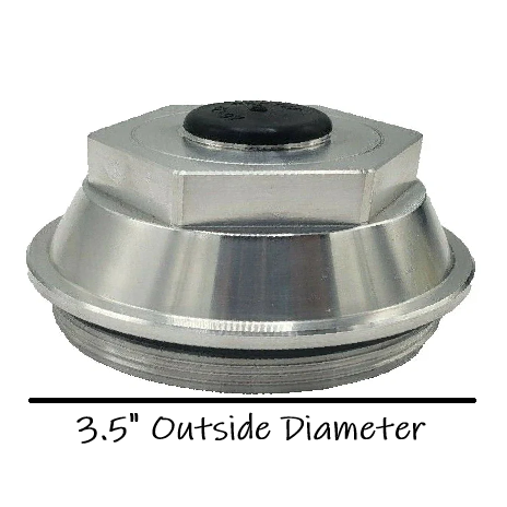 Two - Billet Aluminum 3.5" Oil Bath Caps – 21-88 Style – 10K General Duty Trailer Axles (21-88 Billet-KITx2)
